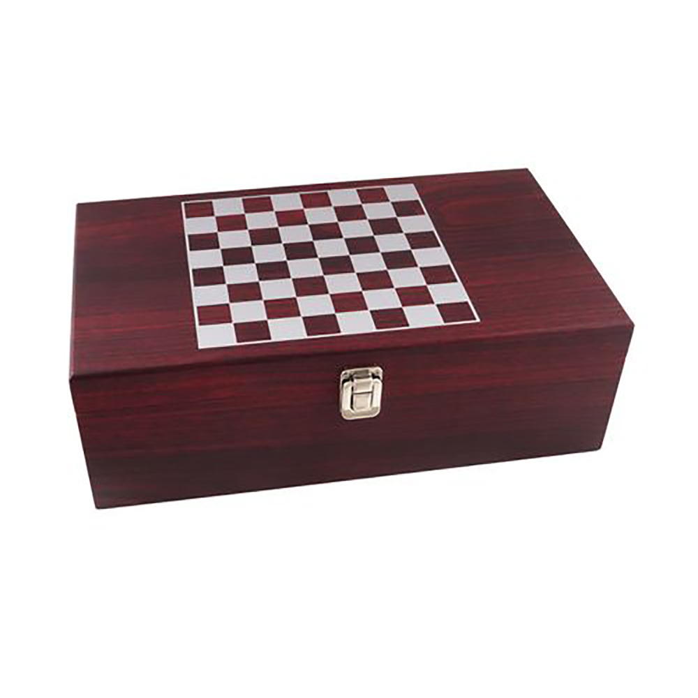 Луксозна кутия за вино с аксесоари и шах